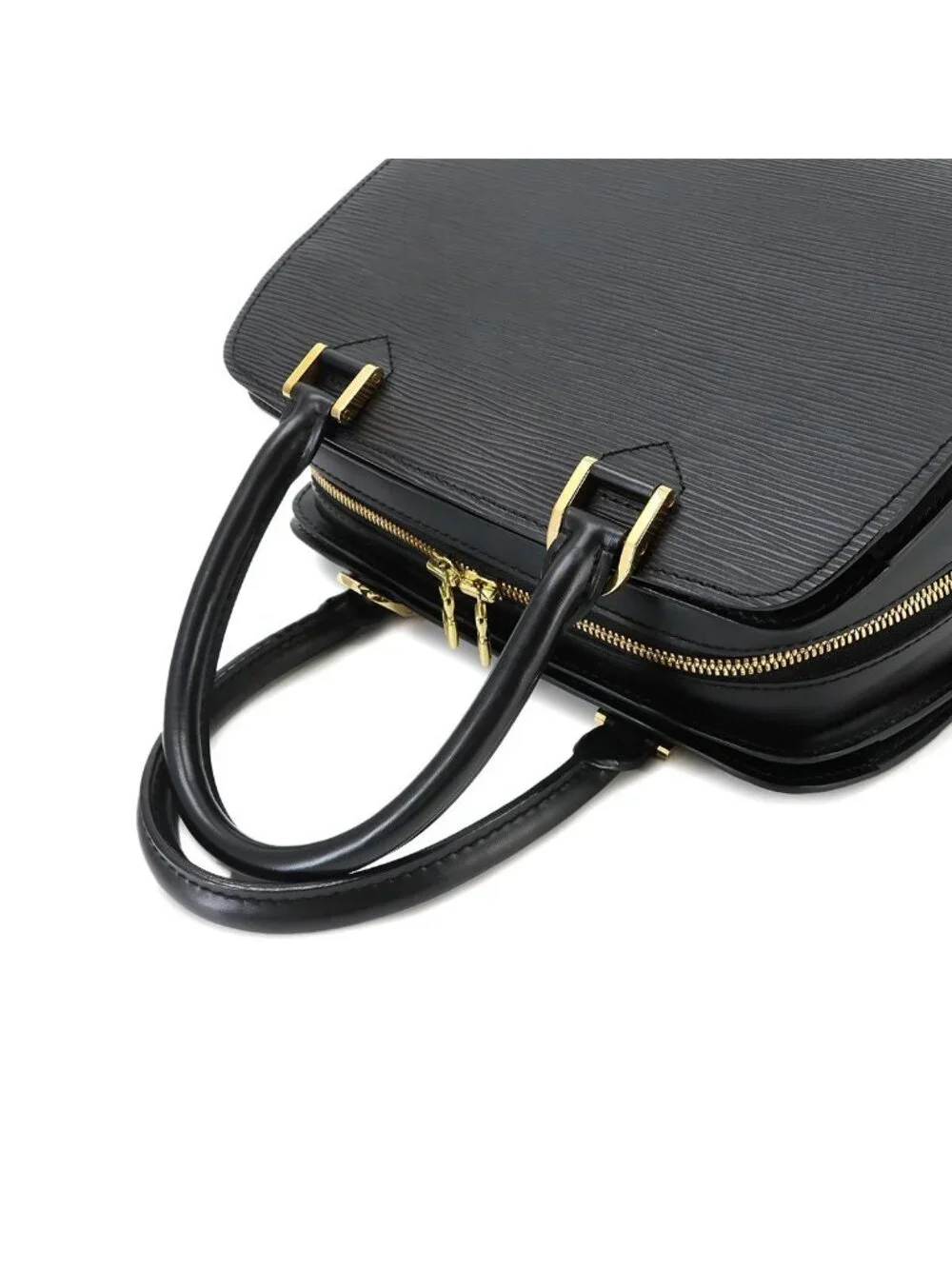 Louis Vuitton Epi Pont Neuf Hand Bag Leather Noir Gold